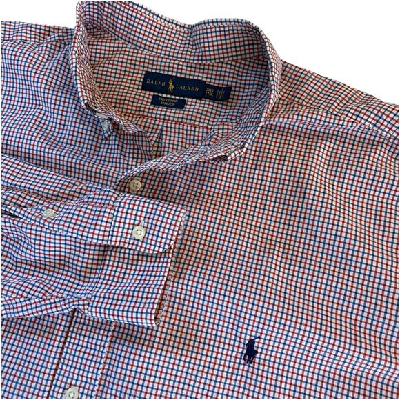 Polo Ralph Lauren Long Sleeve Button Down Red & Blue Check Shirt Size 2XLT - Picture 1 of 12